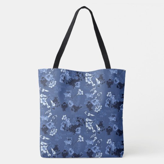 Tote Bag bleu Merci (Dos)