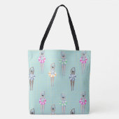 Tote Bag Bleu Moderne Artistique Piscine (Devant)