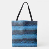 Tote Bag Bleu Moderne Classique Et Noir (Devant)