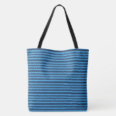 Tote Bag Bleu Moderne Classique Et Noir (Dos)