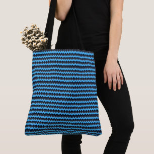 Tote Bag Bleu Moderne Classique Et Noir