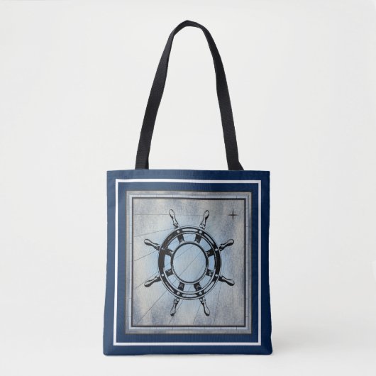 Tote Bag Bleu Nautique (Devant)
