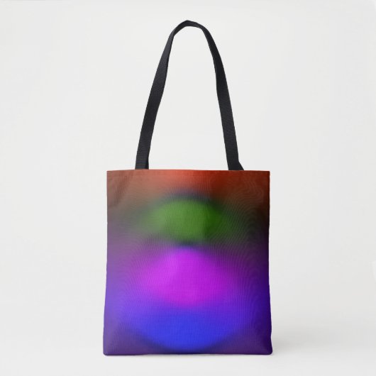 Tote Bag Bleu néon, violet, vert, orange (Devant)
