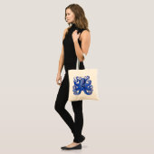 Tote Bag Bleu octopique de Haeckel (Devant (modèle))