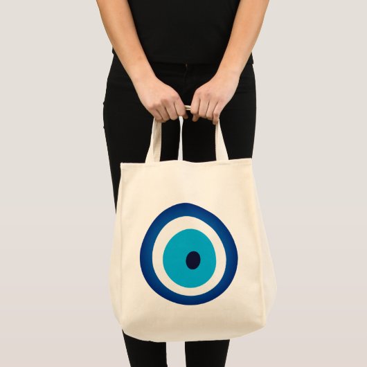 Tote Bag Bleu Oeil Lucky Charme (Devant (produit))