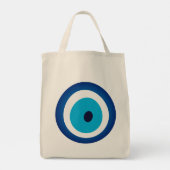 Tote Bag Bleu Oeil Lucky Charme (Dos)
