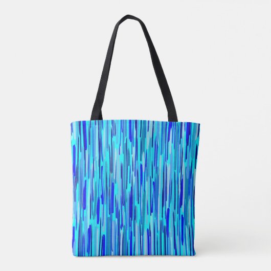 Tote Bag Bleu pluie gouttes Abstraites (Dos)