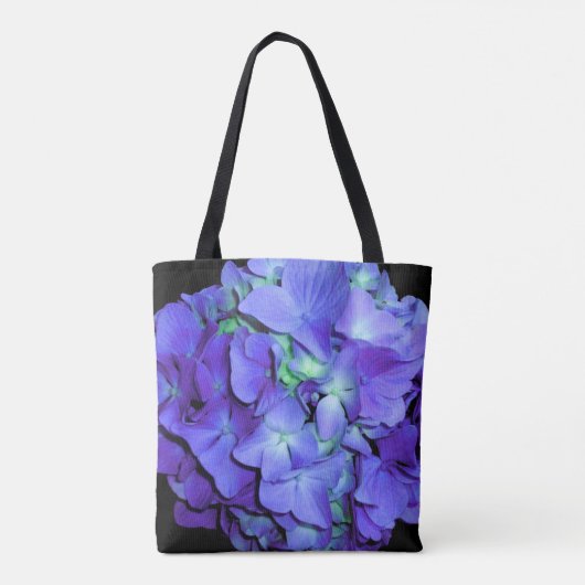 Tote Bag Bleu pourpre Hydrangée fleurs violettes Meilleure  (Dos)