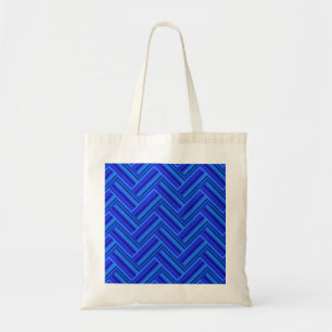 Tote Bag Bleu rayures double motif