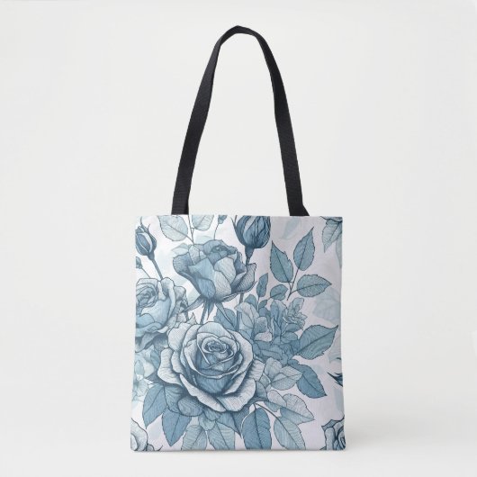 Tote Bag Bleu rose (Devant)