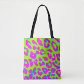 Tote Bag Bleu rose Empreinte de léopard (Devant)