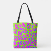 Tote Bag Bleu rose Empreinte de léopard (Dos)