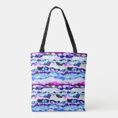 Tote Bag Bleu, rose et bleu Abstrait (Dos)
