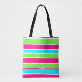 Tote Bag Bleu rose vert (Devant)