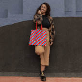 Tote Bag Bleu rouge Diagonale