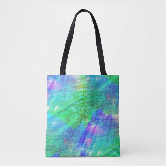 Tote Bag bleu sans couture d'aquarelle d'arrière - plan (Devant)