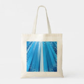 Tote Bag Bleu Starburst Étincelle avec rayons lumineux (Dos)