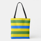 Tote Bag Bleu vert et jaune (Dos)