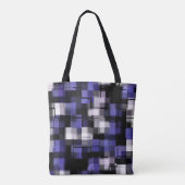 Tote Bag Bleu violet noir blanc tendance (Dos)
