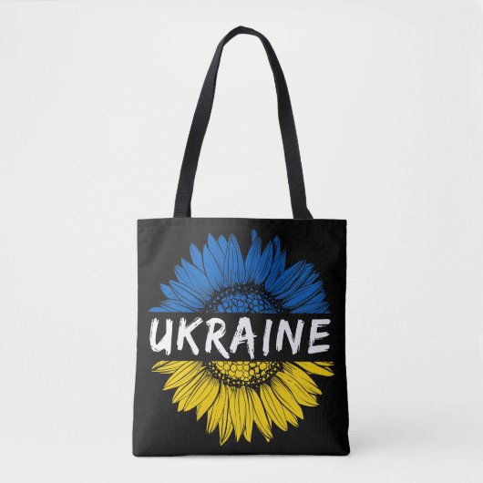 TOTE BAG BLEUE ET JAUNE UKRAINE SUNLOWER (Devant)