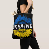 TOTE BAG BLEUE ET JAUNE UKRAINE SUNLOWER (De près)