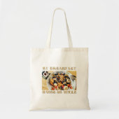 Tote Bag Bleuets amusants Banane avoine Petit déjeuner (Devant)