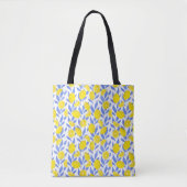Tote Bag Bleus Citrons Méditerranée (Devant)