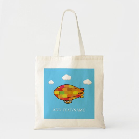 Tote Bag Blimp Bleu Dans Ciel Bleu (Devant)