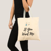 Tote Bag Blink si tu veux que j'ai des hommes drôles (Devant (produit))