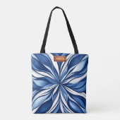 Tote Bag Bliss Bleus : Flore Psychédélique Organique (Dos)