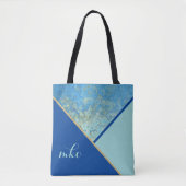 Tote Bag Bloc couleur bleu (Devant)
