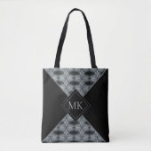 Tote Bag Bloc de couleur Abstrait Monogrammé (Devant)