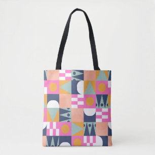 Tote Bag Bloc de couleur africain, motif géométrique.