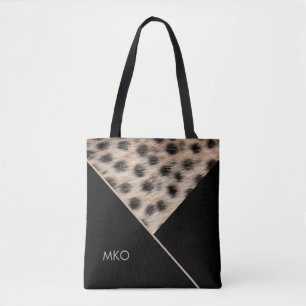 Tote Bag Bloc de couleur avec impression d'animal