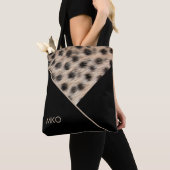Tote Bag Bloc de couleur avec impression d'animal (De près)