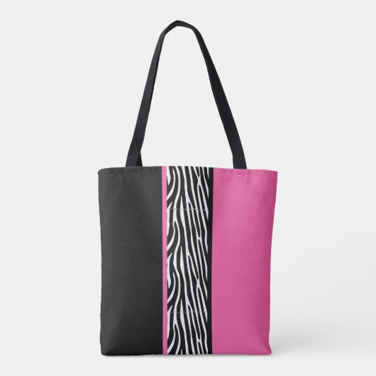 Tote Bag Bloc de couleur avec impression Zebra (Dos)