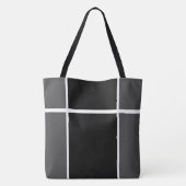 Tote Bag Bloc de couleur blanc foncé noir professionnel (Dos)