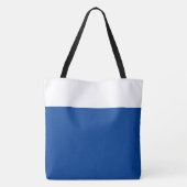 Tote Bag Bloc de couleur bleu profond et blanc professionne (Dos)