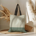 Tote Bag Bloc de couleur de la menthe personnalisé<br><div class="desc">Sac fourre-tout de bloc de couleur personnalisé. Personnalisez avec des titres sur le devant (par exemple : Bridesmaid, Maid of Honor, Wedding Party, 40th Birthday Bash, To the Market, Mariage Welcome bag avec vos noms et date sur le dos) et nom(s) sur le dos. Ou supprimer le(s) champ(s) de texte...</div>