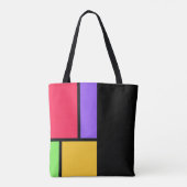 Tote Bag Bloc de couleur d'inspiration mondrienne (Dos)