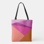 Tote Bag Bloc de couleur géométrique en pourpre Personnalis (Dos)