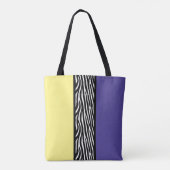 Tote Bag Bloc de couleur jaune et violet (Dos)