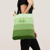 Tote Bag Bloc de couleur Ombre vert personnalisé (De près)