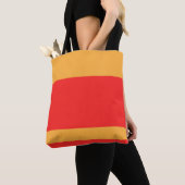 Tote Bag Bloc de couleur or rouge (De près)
