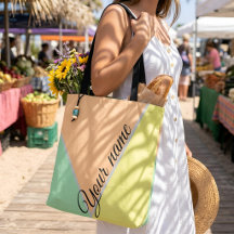 Bloc de couleur pêche menthe pastel minimaliste No