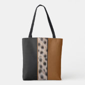 Tote Bag Bloc de couleur taches de guépard (Dos)