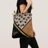 Tote Bag Bloc de couleur taches de guépard (De près)