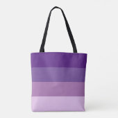 Tote Bag Blocage couleur violet bande horizontale (Dos)