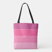 Tote Bag Blocage de couleur Blocs horizontaux roses (Dos)