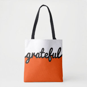 Tote Bag Blocage de couleur orange noire